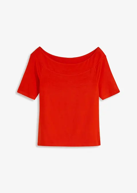 Maglia con spalle scoperte in misto viscosa, bonprix