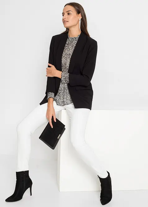 Blazer lungo in misto viscosa, bonprix