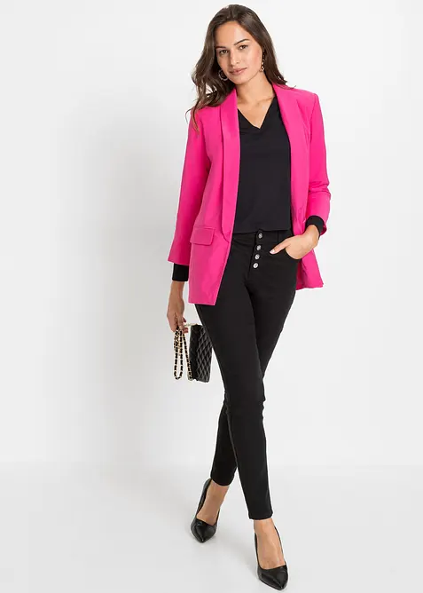 Blazer lungo in misto viscosa, bonprix