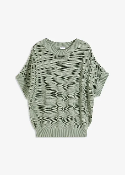 Maglione oversize in misto cotone, bonprix