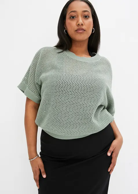 Maglione oversize in misto cotone, bonprix