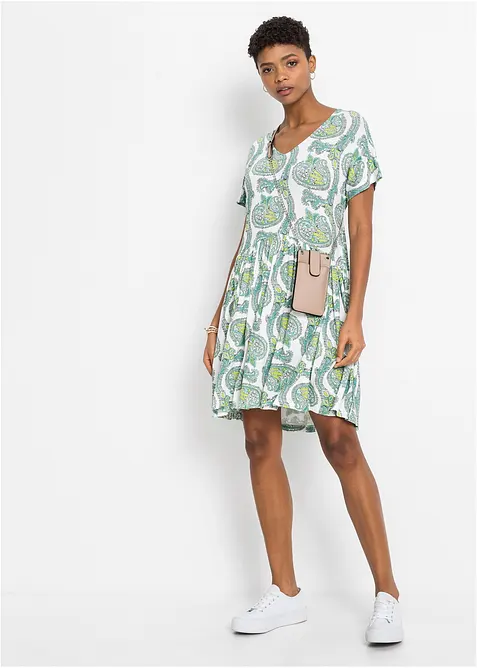 Abito in maglina di misto viscosa e elastan fluente, bonprix