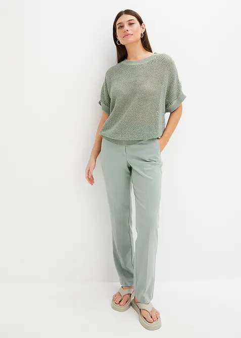 Maglione oversize in misto cotone, bonprix