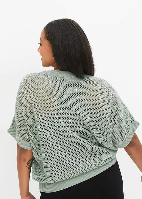 Maglione oversize in misto cotone, bonprix