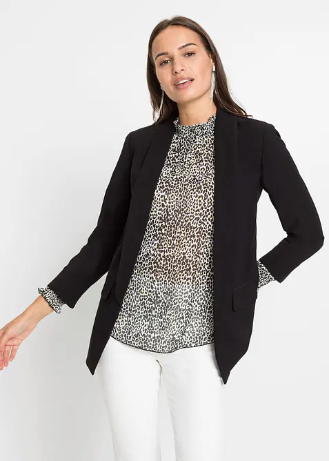 Blazer lungo in misto viscosa, bonprix