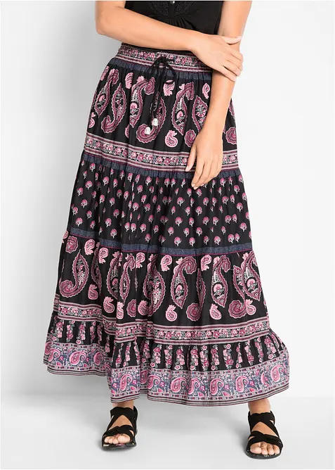 Gonna lunga in puro cotone, bonprix