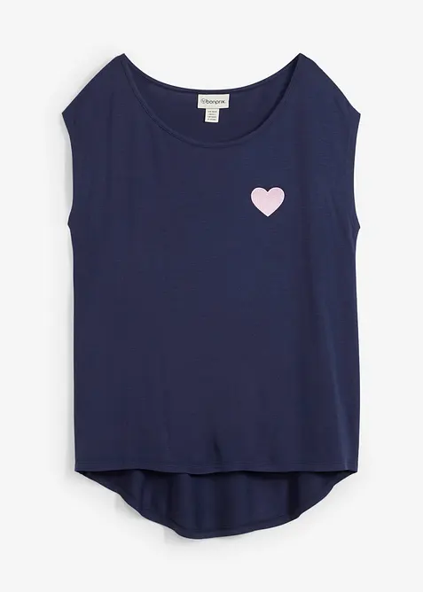 Maglia con fondo asimmetrico in misto viscosa fluido, bonprix