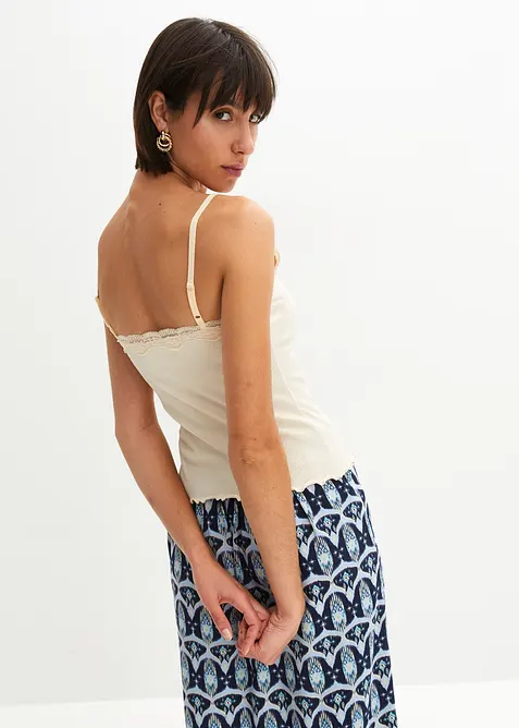 Top a costine in misto viscosa morbido (pacco da 2), bonprix