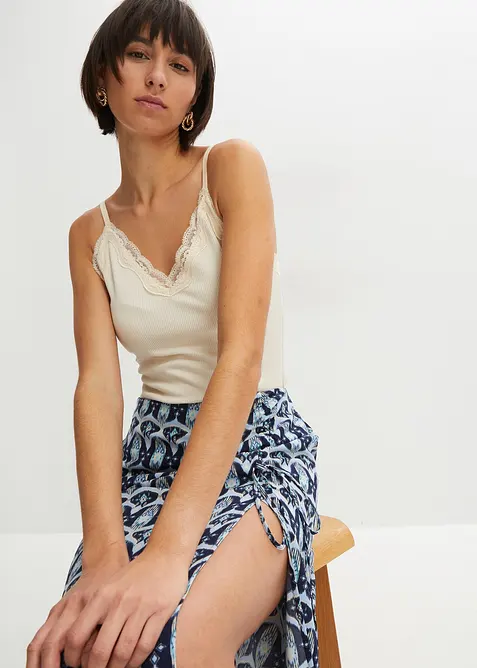 Top a costine in misto viscosa morbido (pacco da 2), bonprix