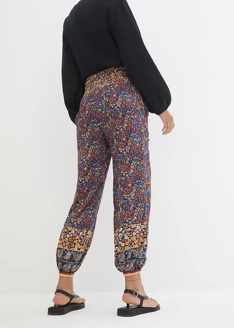 Pantaloni con elastico in vita in viscosa fluente, bonprix