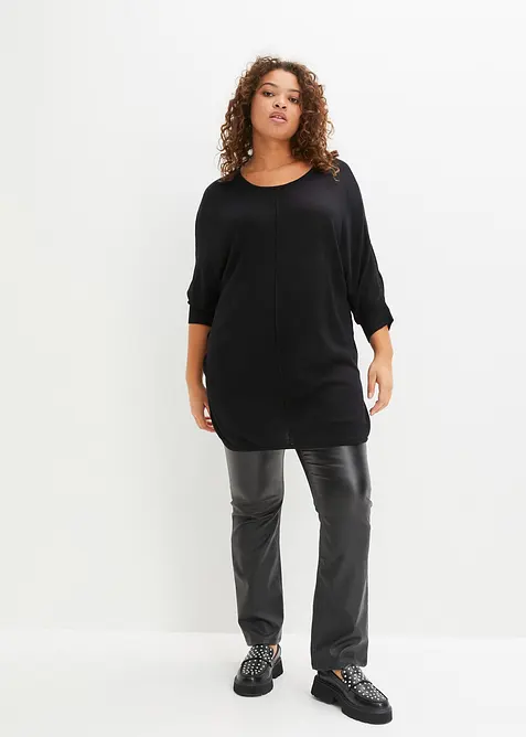 Maglione in filato fine con maniche a 3/4, bonprix