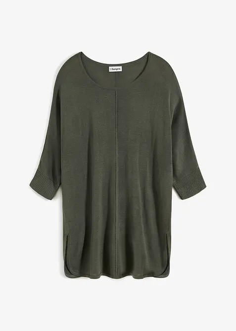 Maglione in filato fine con maniche a 3/4, bonprix
