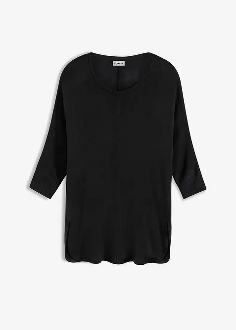 Maglione in filato fine con maniche a 3/4, bonprix