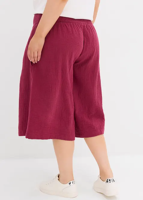 Pantaloni capri in soffice mussola, bonprix