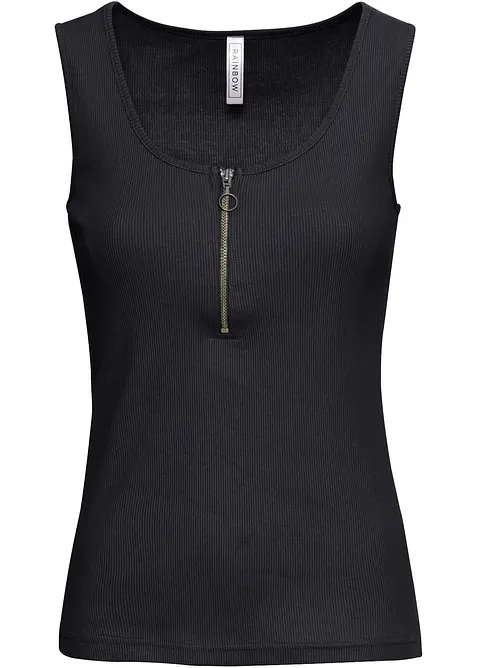 Top a costine in puro cotone, bonprix