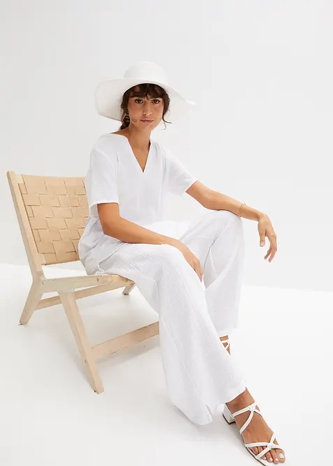 Tunica lunga in mussola di puro cotone, bonprix