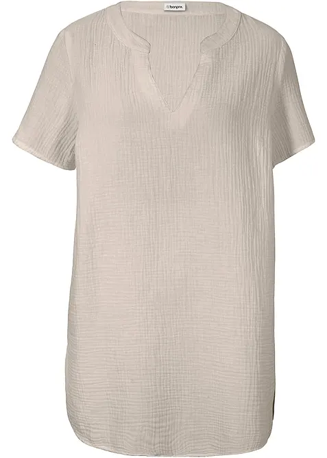 Tunica lunga in mussola di puro cotone, bonprix