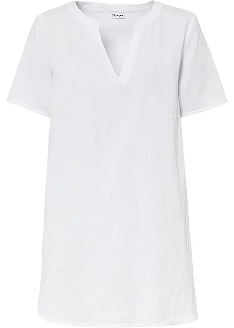 Tunica lunga in mussola di puro cotone, bonprix