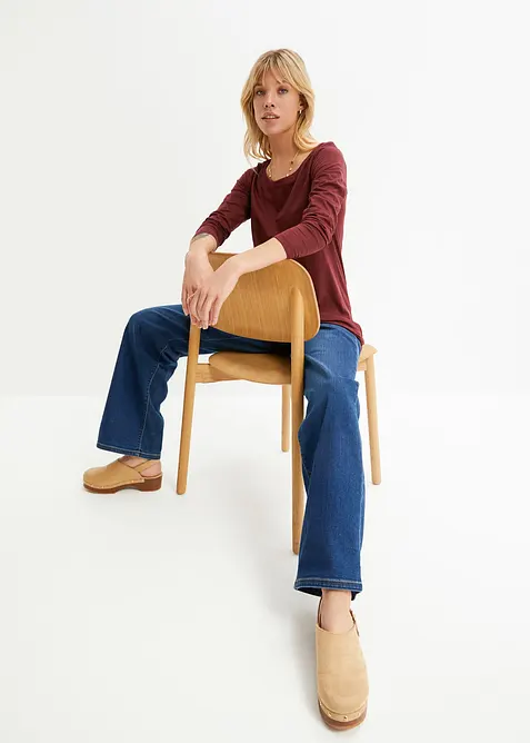 Maglia a maniche lunghe in puro cotone, bonprix