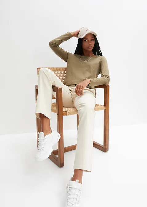 Maglia a maniche lunghe in puro cotone, bonprix