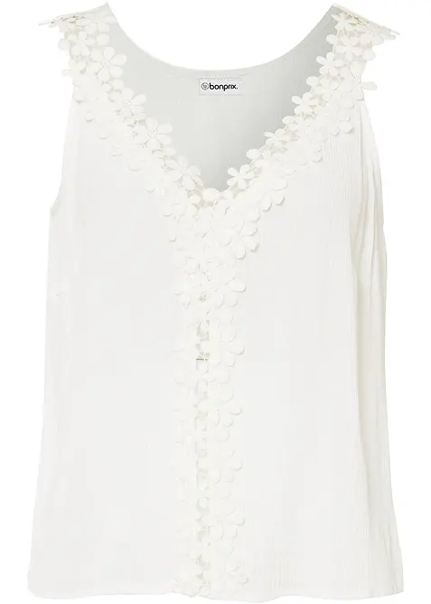 Top in crinkle operato, bonprix