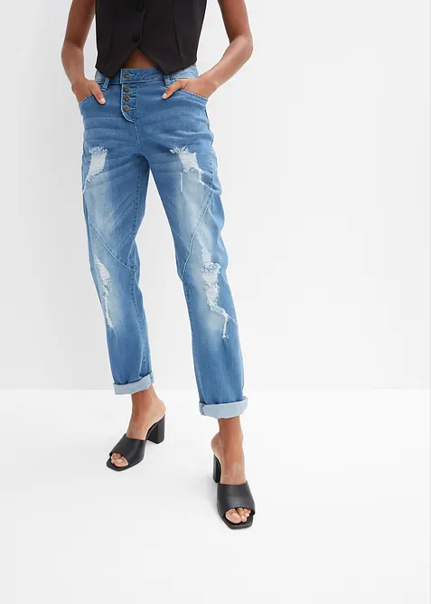 Jeans boyfriend, vita media, bonprix