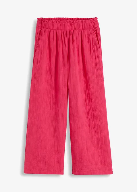 Pantaloni culotte in mussola di cotone, bonprix
