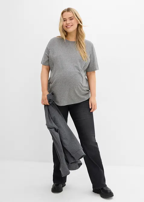 Maglia pr&eacute;maman in cotone biologico con funzione allattamento discreta, bonprix