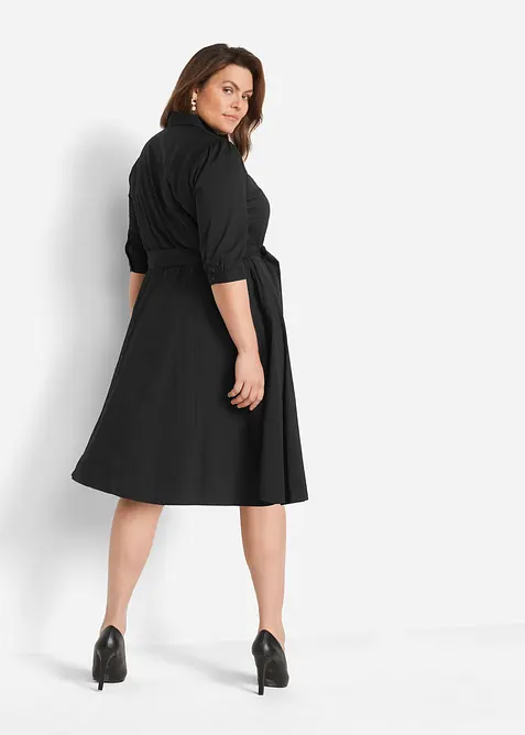 Abito chemisier con pizzo e fusciacca, bonprix