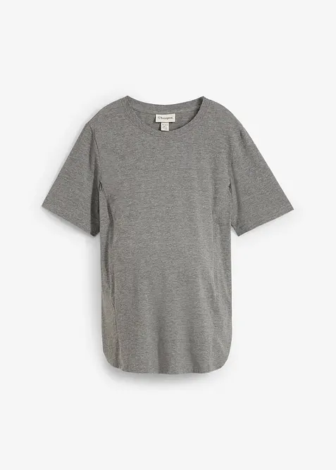 Maglia pr&eacute;maman in cotone biologico con funzione allattamento discreta, bonprix