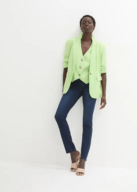 Jeans skinny elasticizzati, vita media, bonprix