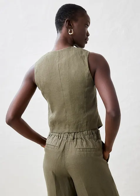 Gilet in puro lino, bonprix