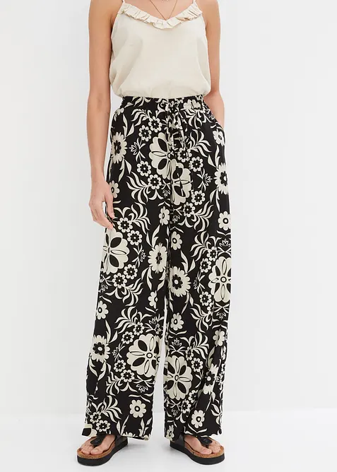 Pantaloni larghi in viscosa fluente, bonprix
