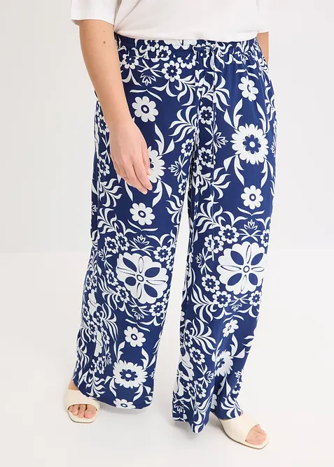 Pantaloni larghi in viscosa fluida, bonprix
