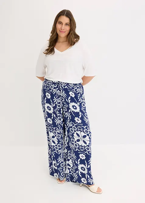 Pantaloni larghi in viscosa fluida, bonprix