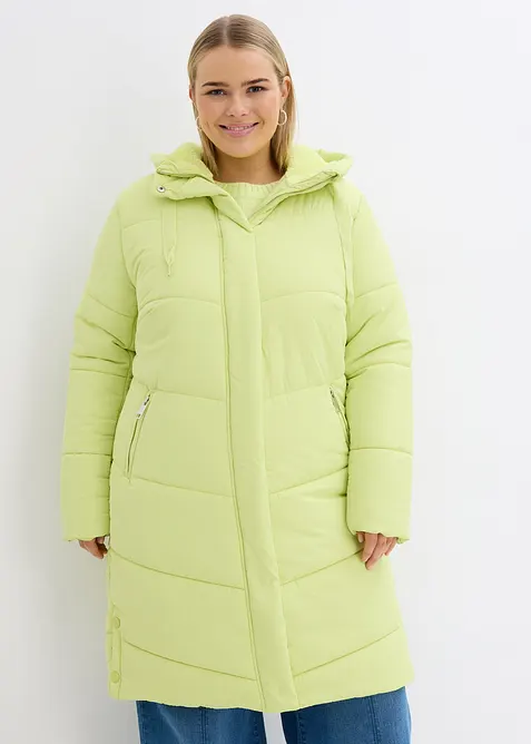 Giubbotto trapuntato con fodera teddy al cappuccio, bonprix