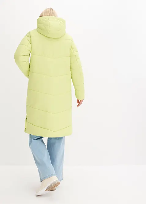 Giubbotto trapuntato con fodera teddy al cappuccio, bonprix