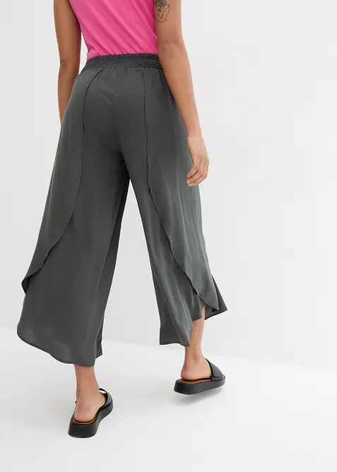 Pantaloni culotte al polpaccio in viscosa morbida, bonprix