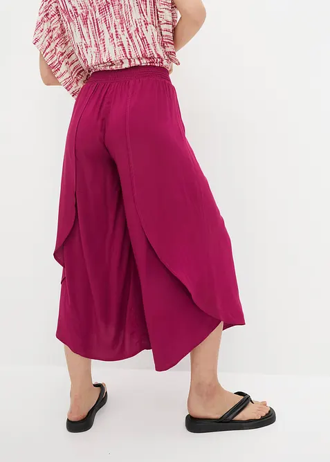 Pantaloni culotte al polpaccio in viscosa, bonprix