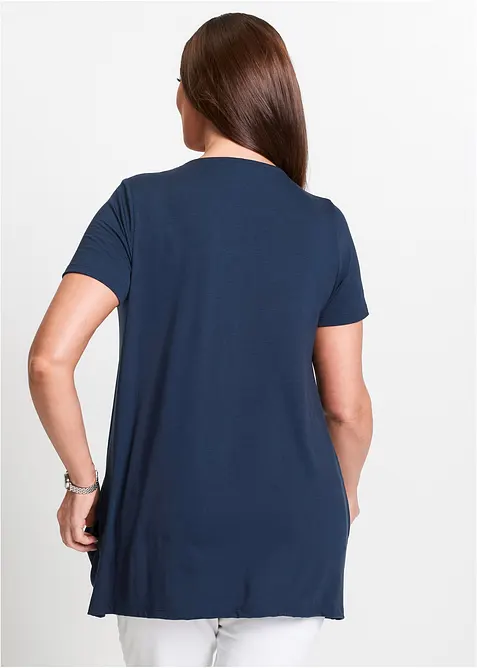 Maglia lunga con viscosa, bonprix