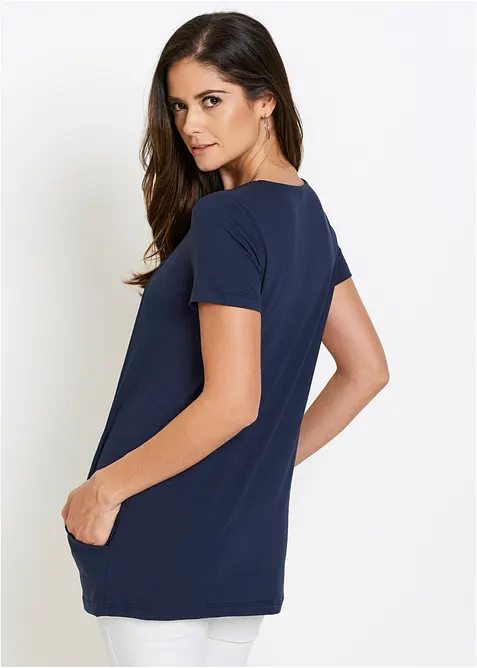 Maglia lunga con viscosa, bonprix