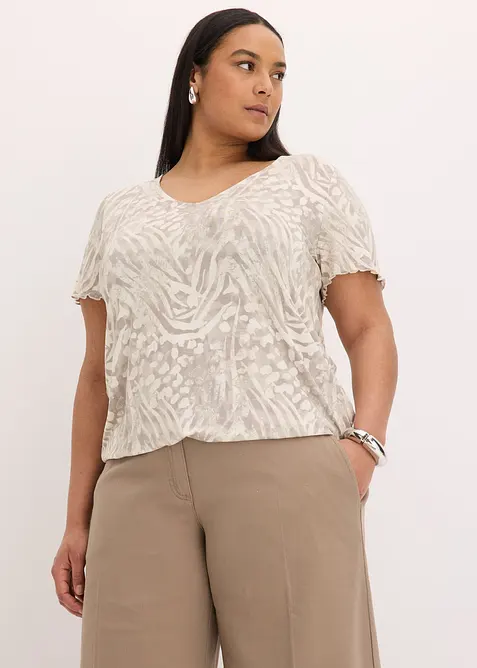 Maglia con fondo elasticizzato, bonprix