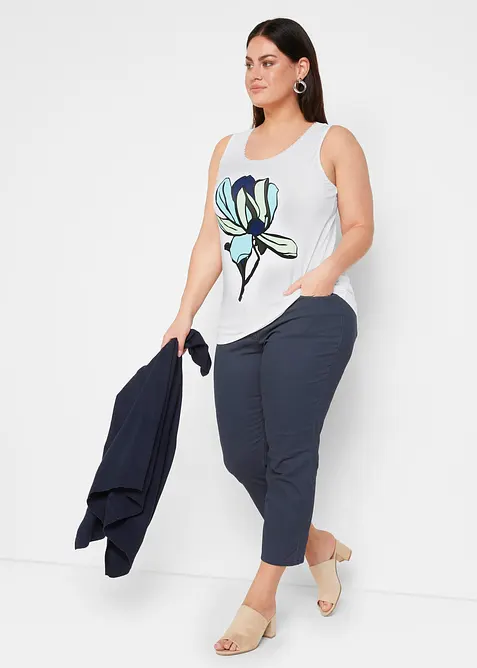 Pantaloni cropped elasticizzati, bonprix