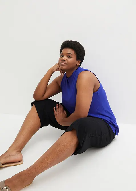 Pantaloni in jersey a coste con elastico in vita, bonprix