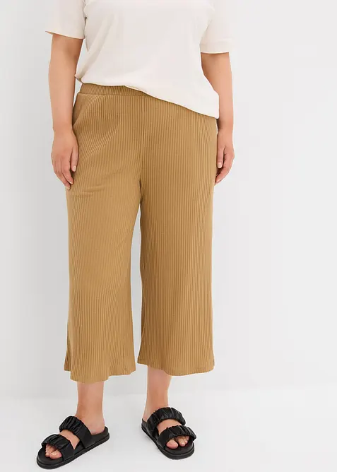Pantaloni in jersey a coste con elastico in vita, bonprix