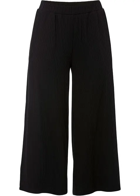 Pantaloni in jersey a coste con elastico in vita, bonprix