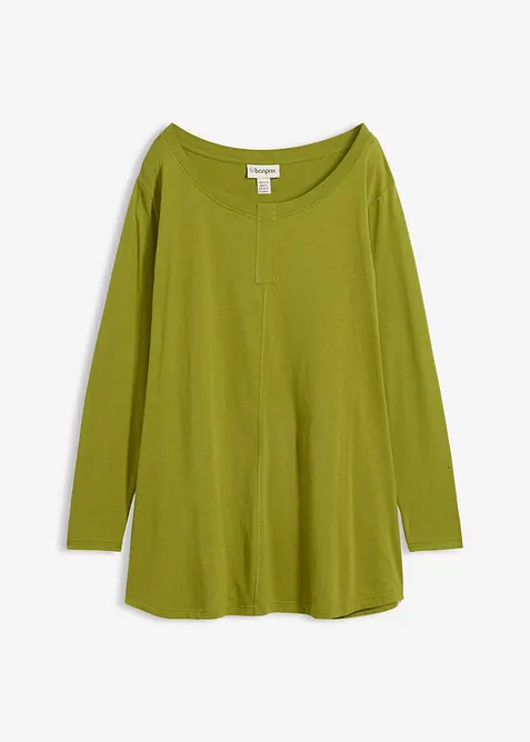 Maglia a maniche lunghe in misto cotone e viscosa, bonprix