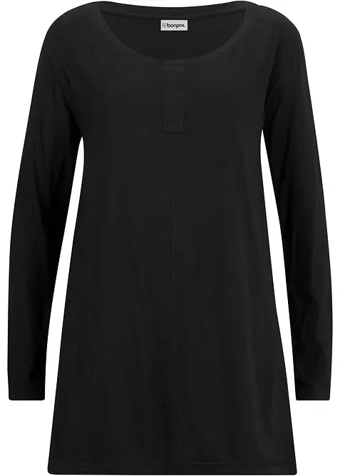 Maglia a maniche lunghe in misto cotone e viscosa, bonprix