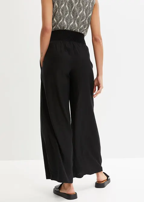Pantaloni larghi in misto lino fresco e leggero, bonprix