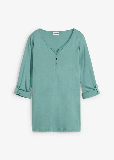 Maglia con bottoncini in puro cotone biologico, bonprix